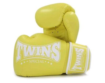 Twins Special Leather Muay Thai Boxing Gloves, Professional Training Gear
