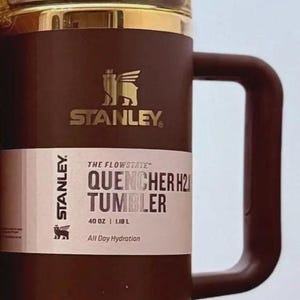 Chocolate Gold Stanley Quencher Tumbler – 40oz Insulated Travel Mug with Handle Bild 3