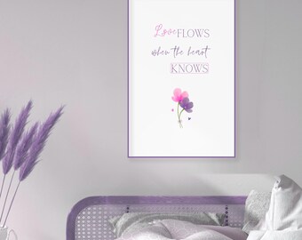 Kort liefdesgedicht, romantische muurdecoratie, digitale download (pdf)