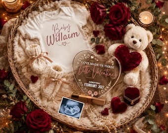 Valentines Pregnancy Announcement, Romantic Valentine Baby Announcement, New Year Pregnancy 2027, February 2027 Baby Reveal