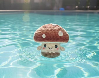 Molde de crochê em amigurumi de cogumelo em PDF | Brinquedo de cogumelo kawaii | Ideal para iniciantes, download digital