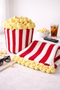 Popcorn Bucket Blanket Crochet Pattern PDF | Movie Night Basket + Matching Throw Blanket product logo