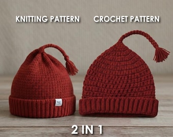 Cappello Melt the ICE, modello per uncinetto e maglia, pacchetto PDF / accessorio Y2K Drip, berretti rossi