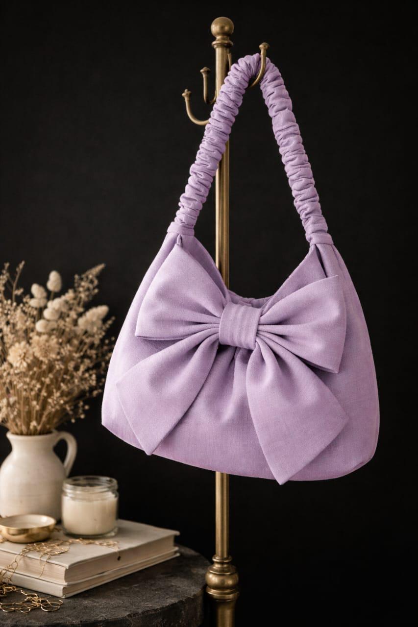 Bow Hobo Bag Sewing Pattern | Slouchy Linen Shoulder Bag Tutorial (PDF ...