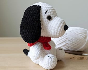 Modèle de crochet Snoopy (PDF) | Peluche Beagle Amigurumi | Niveau débutant | Téléchargement instantané