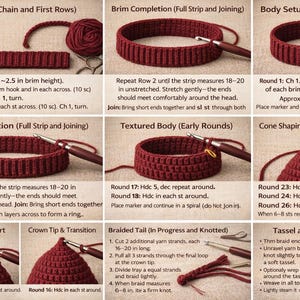 Melt the ICE Hat Häkelanleitung pdf |Y2K Drip Accessoire, Rote Widerstandsmütze, Digital Download Bild 2