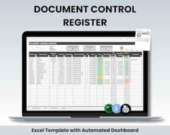 Documentbeheerregister (Excel-sjabloon) | Dashboard | ISO-trackingblad