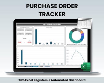 Painel de Controle de Pedidos de Compra | Cadastre um Modelo em Excel | Rastreamento de Pedidos de Compra e Custos para Gestão de Projetos Empresariais