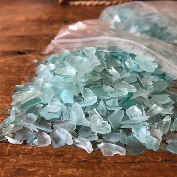 Beach Glass Supply- Tiny glass pieces- Resin Crafting- Machine tumbled Beach Glass- Faux Beach Glass