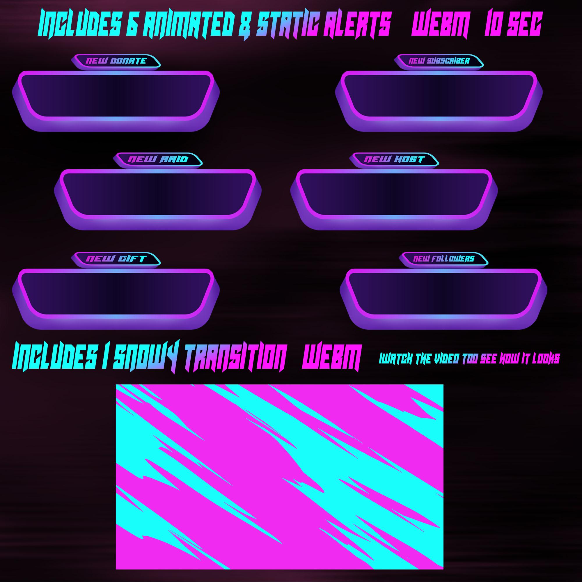 Cyberpunk Neon Animated Stream Pack | Twitch Overlay Bundle - Etsy