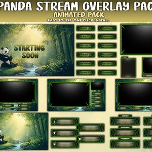 Panda Spirit Animated Stream Pack | Cozy Nature Twitch Overlay Bundle