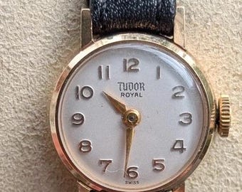 Stunning 1950s Ladies Tudor Royal by Rolex 9k gold Boxed