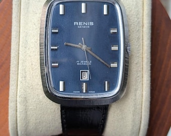 Vintage Seiko Chronos Quartz Watch: Gold Square Case, English
