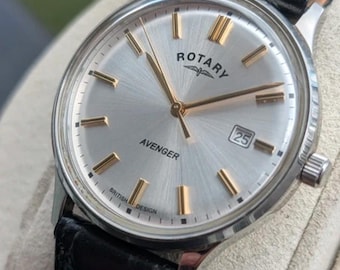 Impresionante reloj de vestir para hombre de Rotary "Avenger" 125º Aniversario.
