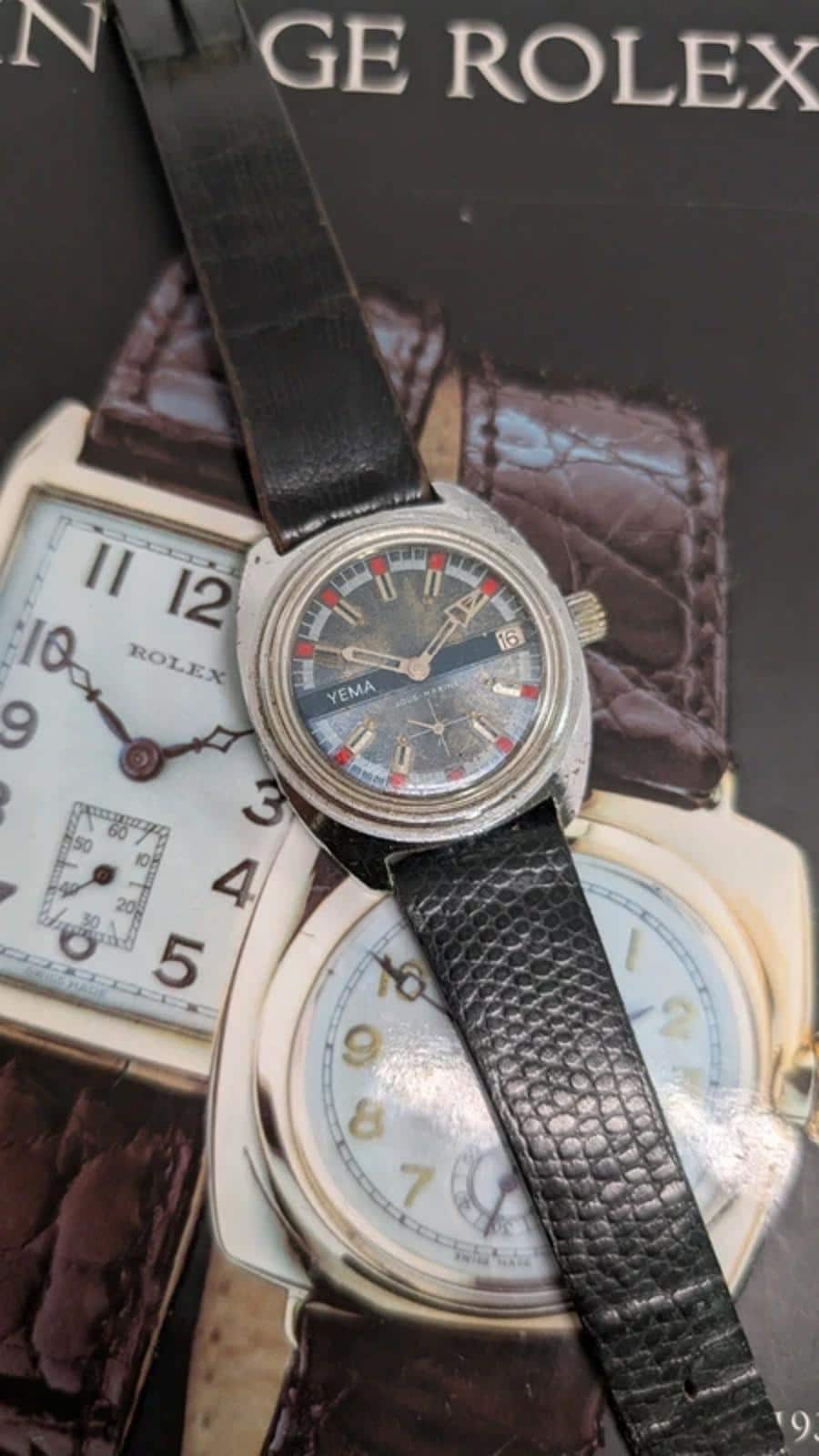 Montre Vintage Yema Paris Pour Femme - Design élégant, Pile à Changer
