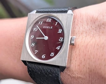 Stunning Burgundy Dial Vintage Edele Unisex