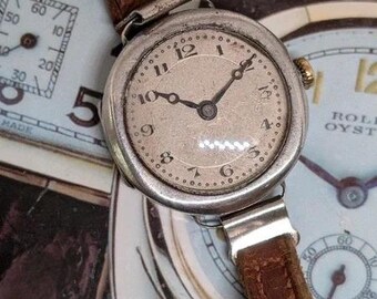 1910s Trench watch 925 sterling Working