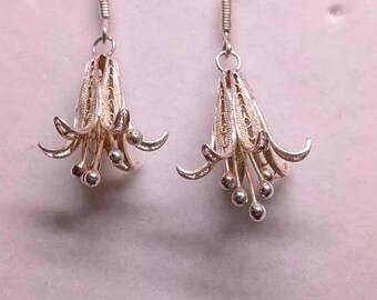 Beautiful Floral drop earrings 925 Silver