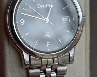 Zetra para hombre en buen estado, con una hermosa esfera azul.