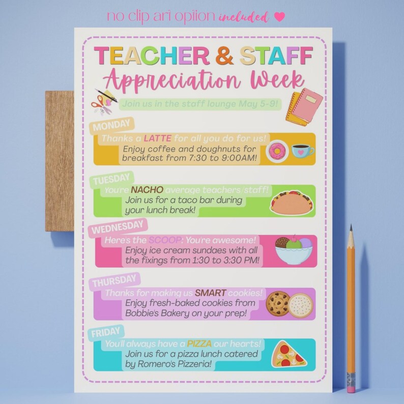 Editable Teacher Appreciation Week Flyer Template, Teacher & Staff ...