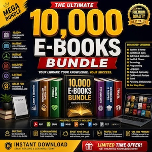 電子書籍10,000冊セット（ビジネス、自己啓発、金融、プログラミング関連）（PDF、EPUB、MOBI形式）