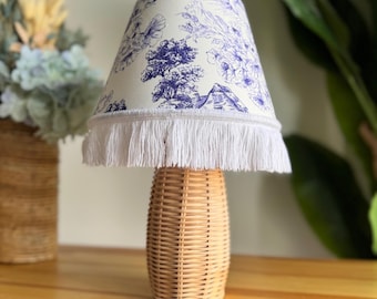 Table Lamp, Solid Handmade Rattan Lampshade, Natural Minimalist Home Lighting, Wicker Lampshade, Rattan Table Lamp