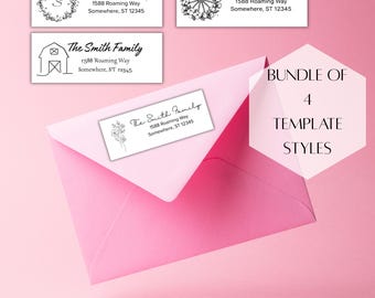 Modèles d'étiquettes d'adresse de retour simples et rustiques