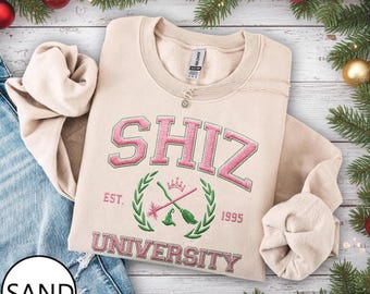 Embroidered Shiz University Sweatshirt, Changed For Good Wicked Embroidery Hoodie