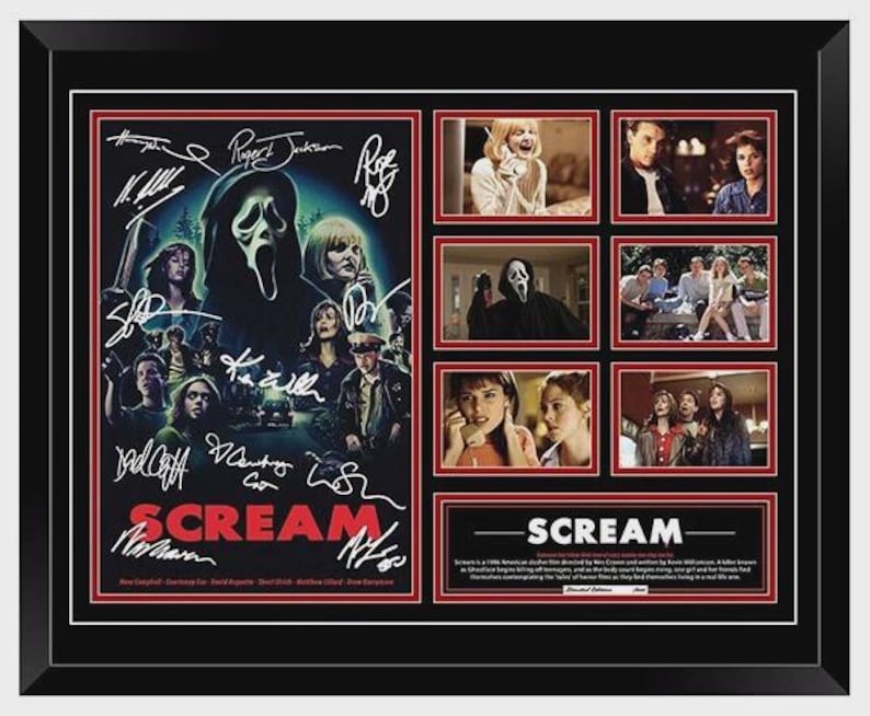Scream 1996 David Arquette Neve Campbell Signed Framed Memorabilia ...