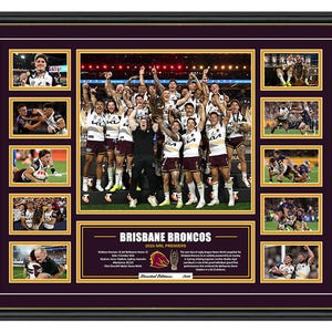Brisbane Broncos 2025 NRL Champions Framed Memorabilia