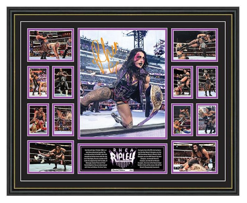 Custom Rhea Ripley Signs Rhea Ripley WWE Signed Framed Memorabilia - Etsy Australia