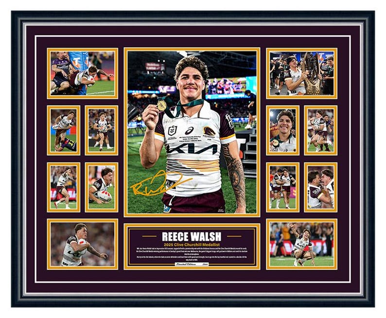 Clive Reece Reece Walsh Broncos Clive Churchill Medallist Photo Poster Framed ...