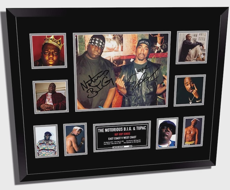Tupac Shakur the Notorious B.I.G Signed Framed Memorabilia - Etsy Australia