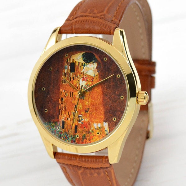 Regalo especial para ella - Reloj Gustav Klimt - El reloj Kiss - Relojes para mujer - Reloj de pulsera para mujer - Regalo de aniversario - Envío gratuito