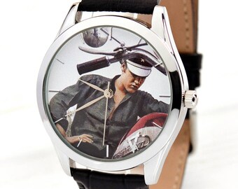 Star On The Bike Watch | Unique Gifts | Music Star Art Watch | Birthday Gifts For Dad | Special Gift For Music Lover | FREE SHIPPING