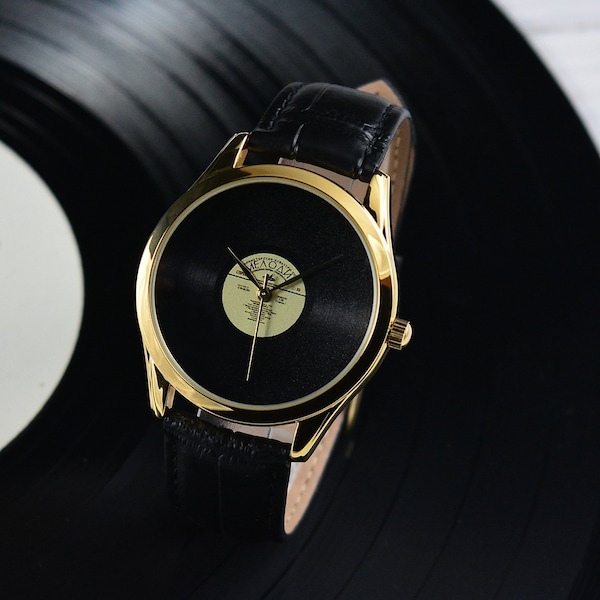 New Custom Design Exclusive Vinyl LP Watch - Watch for Man and Woman - Premium Original Gift for Music Lover - Music Jewelry - FREE SHIPPING