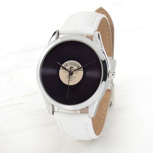 Retro Vinyl LP Watch Men's Watch Gift for Music Lover Fathers Day Graduation Gift Boyfriend Watch Gift for Dad FREE SHIPPING image 3