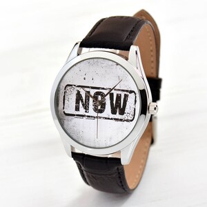 NOW Watch Anniversary Gift Unique Gift Gift For Him Gift For Boss Men's Watch Boyfriend Gift FREE SHIPPING image 2