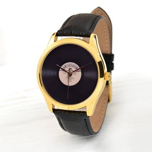 Retro Vinyl LP Watch Men's Watch Gift for Music Lover Fathers Day Graduation Gift Boyfriend Watch Gift for Dad FREE SHIPPING image 4
