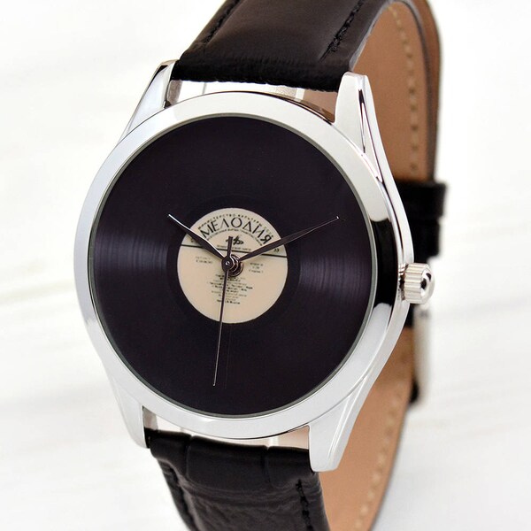 Retro Vinyl LP Watch - Men's Watch - Gift for Music Lover - Father’s Day Graduation Gift - Boyfriend Watch - Gift for Dad - FREE SHIPPING