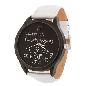 Black Watch BIG Whatever, I'm Late Anyway Big Men's Watch Women Watches Funny Gifts for Men Unique Gifts for Women FREE SHIPPING image 2