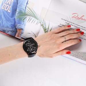 Black Watch BIG Whatever, I'm Late Anyway Big Men's Watch Women Watches Funny Gifts for Men Unique Gifts for Women FREE SHIPPING image 3