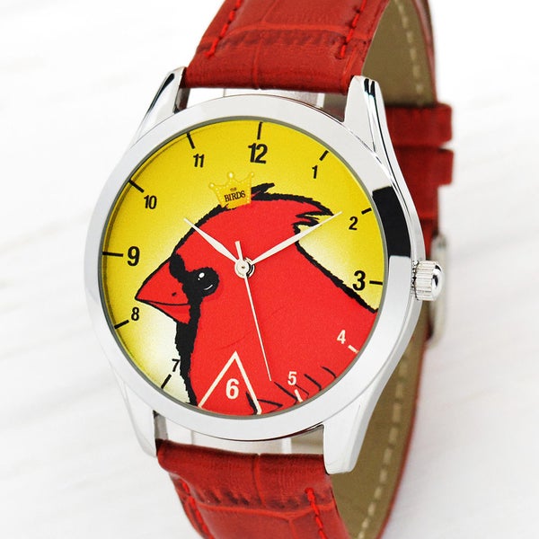 The Red Bird Watch | Unique Gift | Womens Watch | Birthday Gift | Gift for Boyfriend | Anniversary Gift for Women | FREE SHIPPING