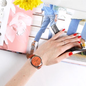 Orange Whatever, I'm Late Anyway Watch Men's Watch Unique Women Watches Gift for Husband Birthday Gift for Boyfriend FREE SHIPPING image 3