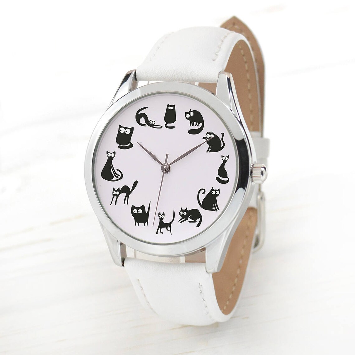 Cat Lover Gift Black Cats Watch Unique Women's Watches Etsy