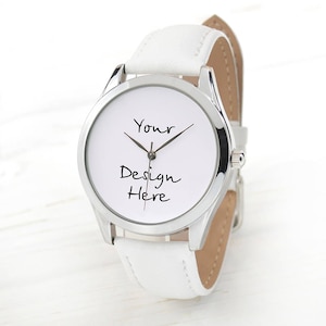 Personalized Unique Gift Custom Photo Watches Premium Exclusive Style Watch Best Gift For Man and Woman FREE SHIPPING White