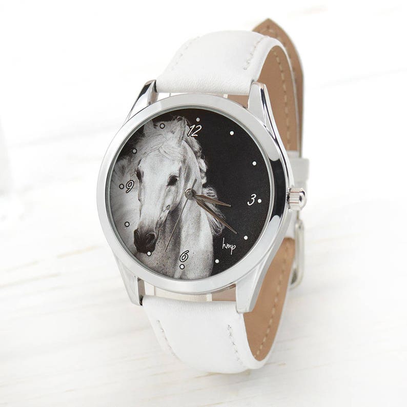 White Horse Watch Horse Lover Gifts Horse Jewelry Etsy