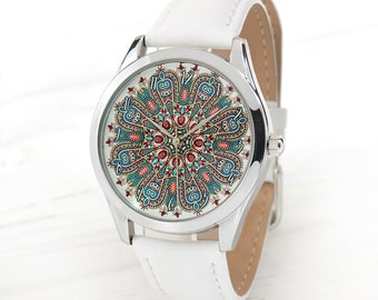 Tribal Pattern Watch for Women | Mother's Day Gift | Gypsy Jewelry Watch | Ethnic Watch Jewelry | Unique Womens Watches | Free Shipping