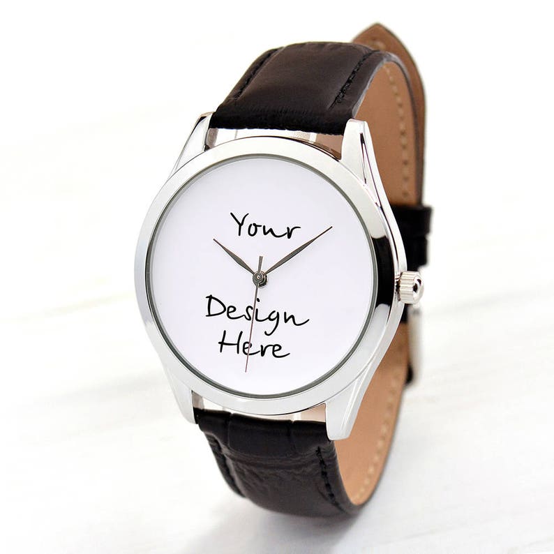 Personalized Unique Gift Custom Photo Watches Premium Exclusive Style Watch Best Gift For Man and Woman FREE SHIPPING Black