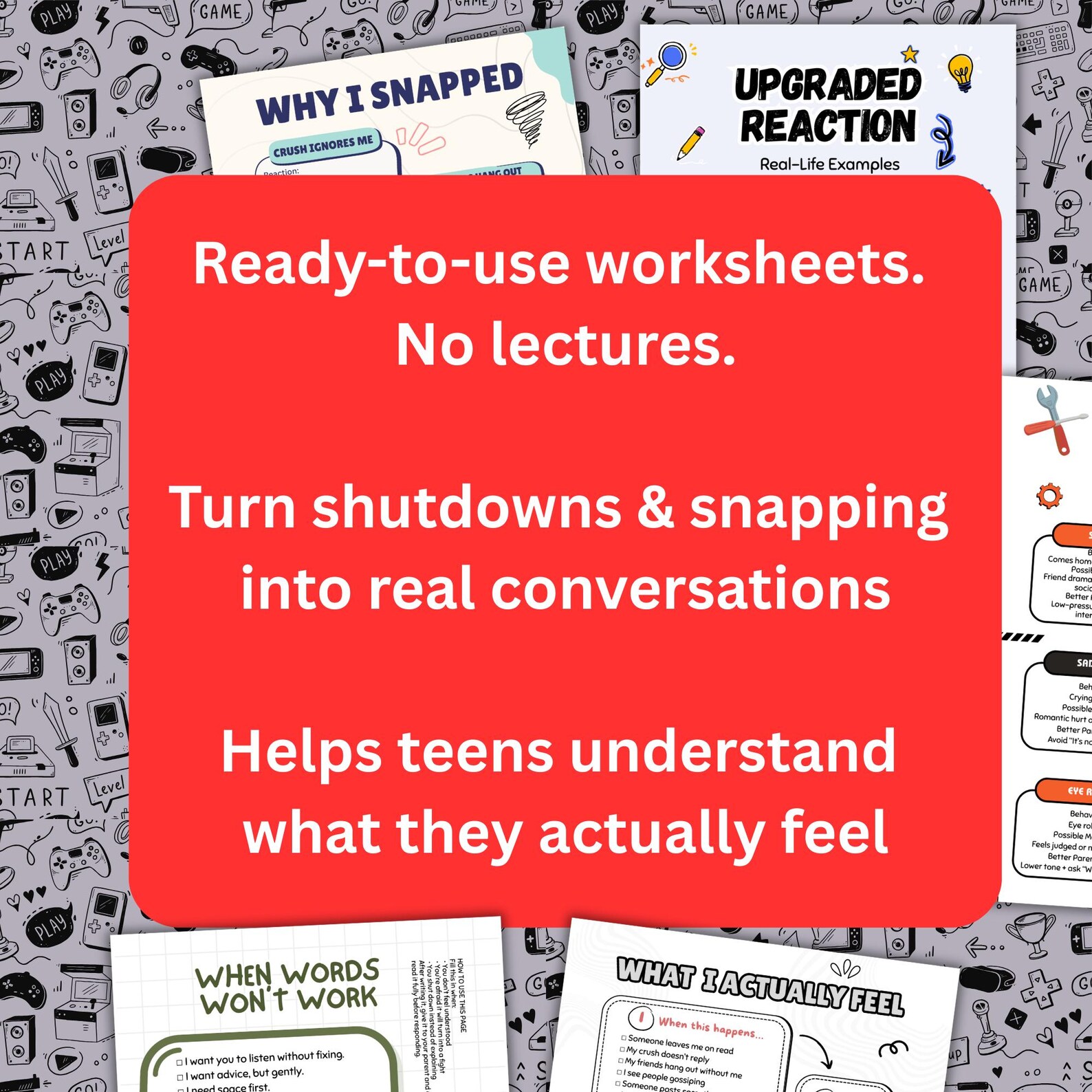 Teen Emotion Decoder Printable | Emotional Regulation Worksheets for ...